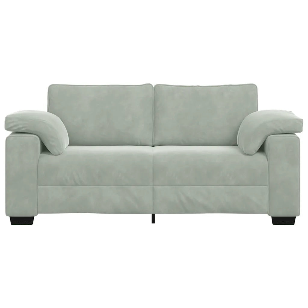 Divano Divanetto Grigio Chiaro 180x77x82 cm in Velluto 4105267