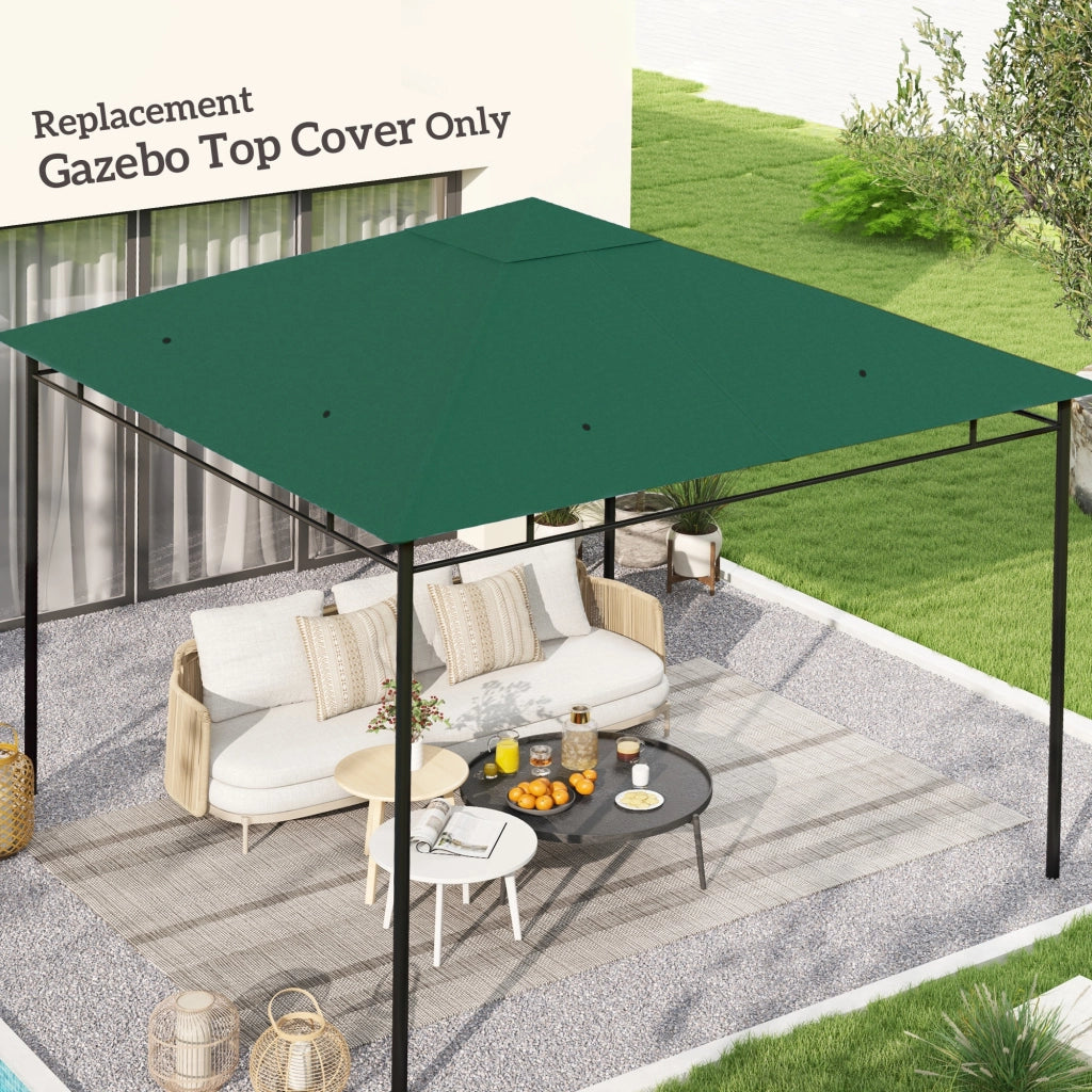 Tetto di Ricambio per Gazebo da Giardino ¨C Xylo ¨C 3x3m Poliestere Verde