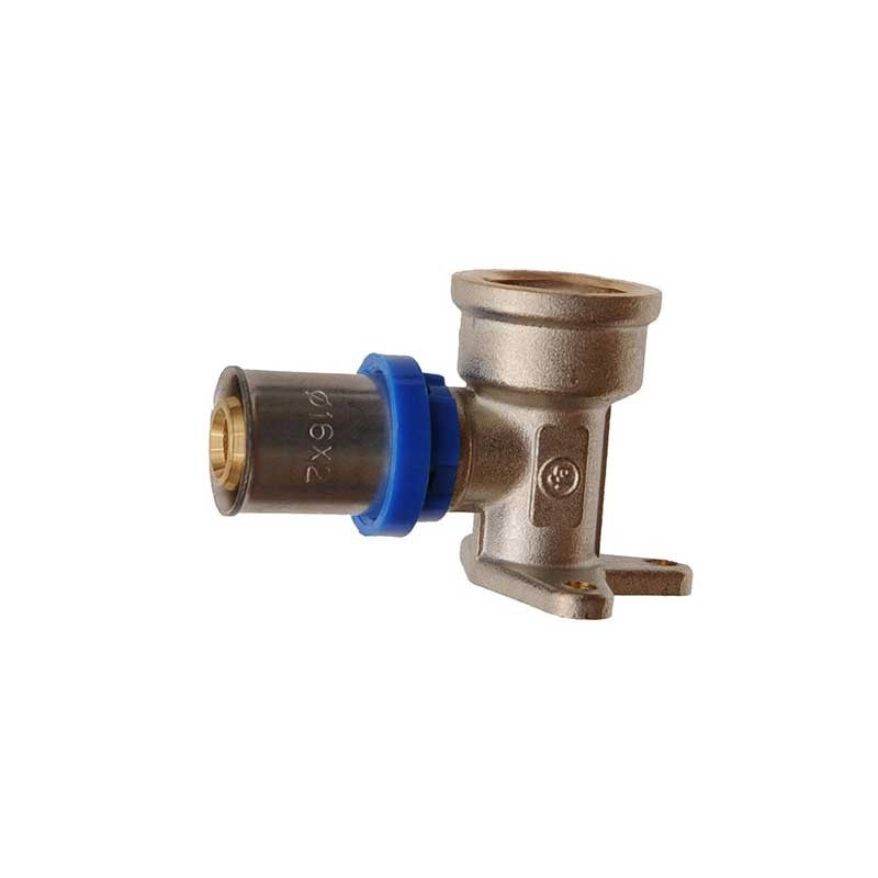 Raccordo curvo femmina con flangia per multistrato : Diametro - 16X1/2"