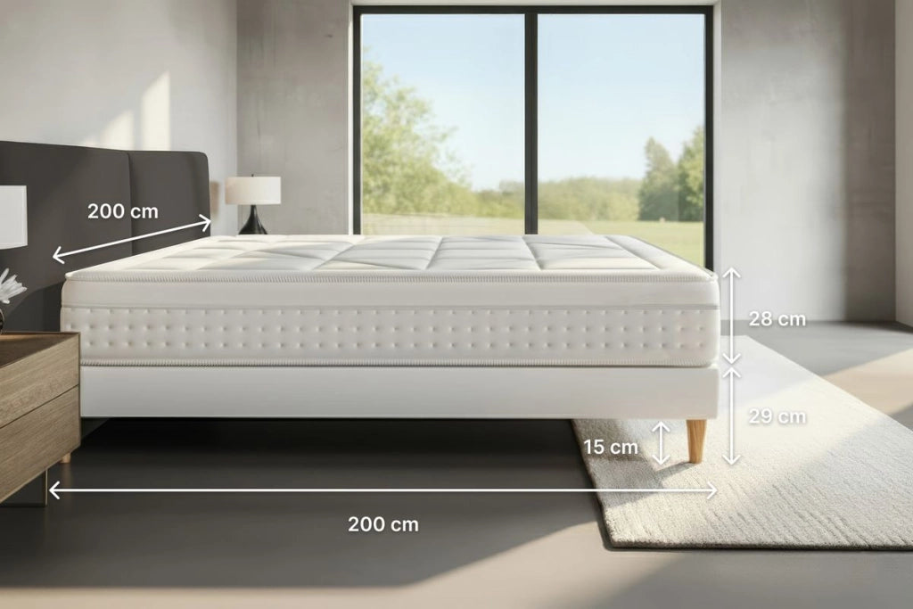 Set materasso e base 200x200 cm - Vingt-Huit