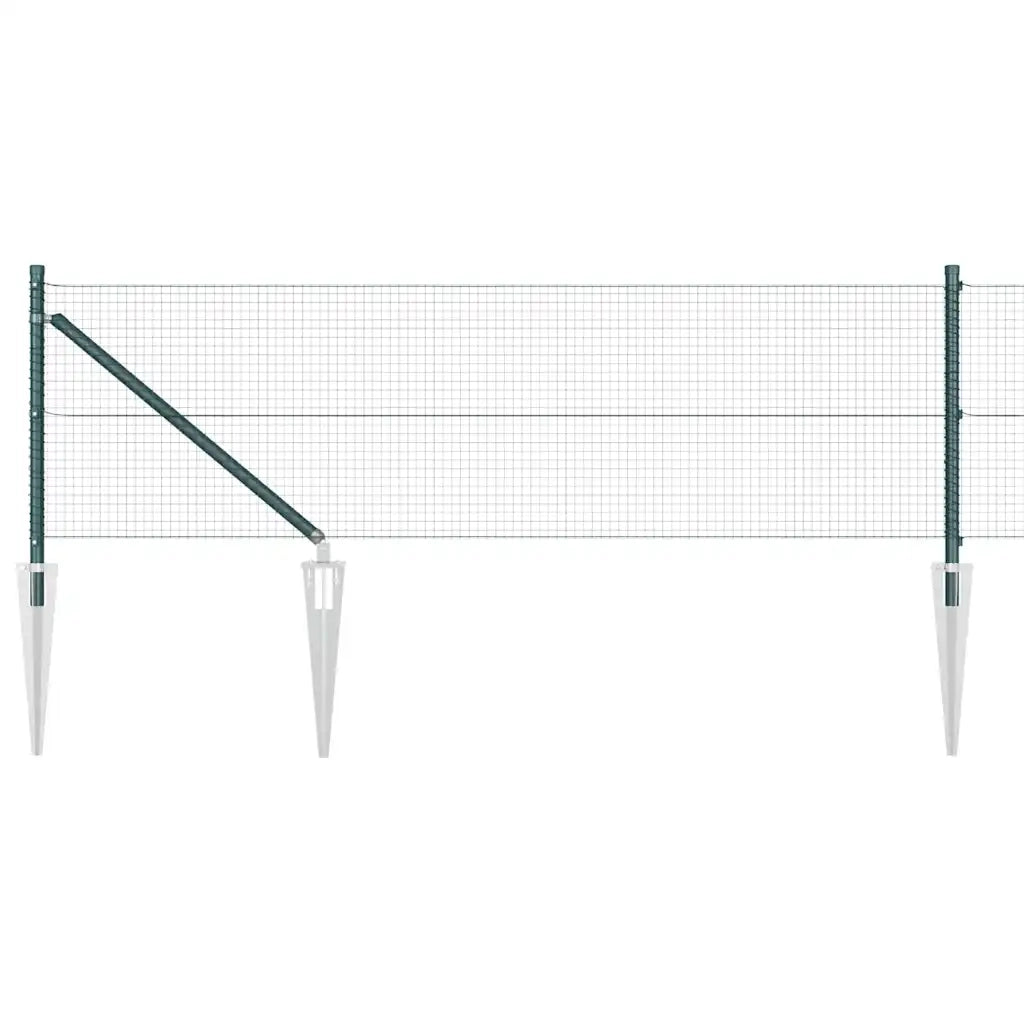 Palo della recinzione Verde 25 x 0,8 m (rete 19 x 19 mm)