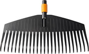 Racchetto per foglie con 25 denti, larghezza 50 cm, denti in plastica nero/arancione