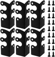 Protezioni angolari 12 pezzi - Protezioni angolari metalliche - 4,8 x 2,9 x 2,1 cm - Nero - Inclusi viti - Per mobili e decorazione - Protezione angolari