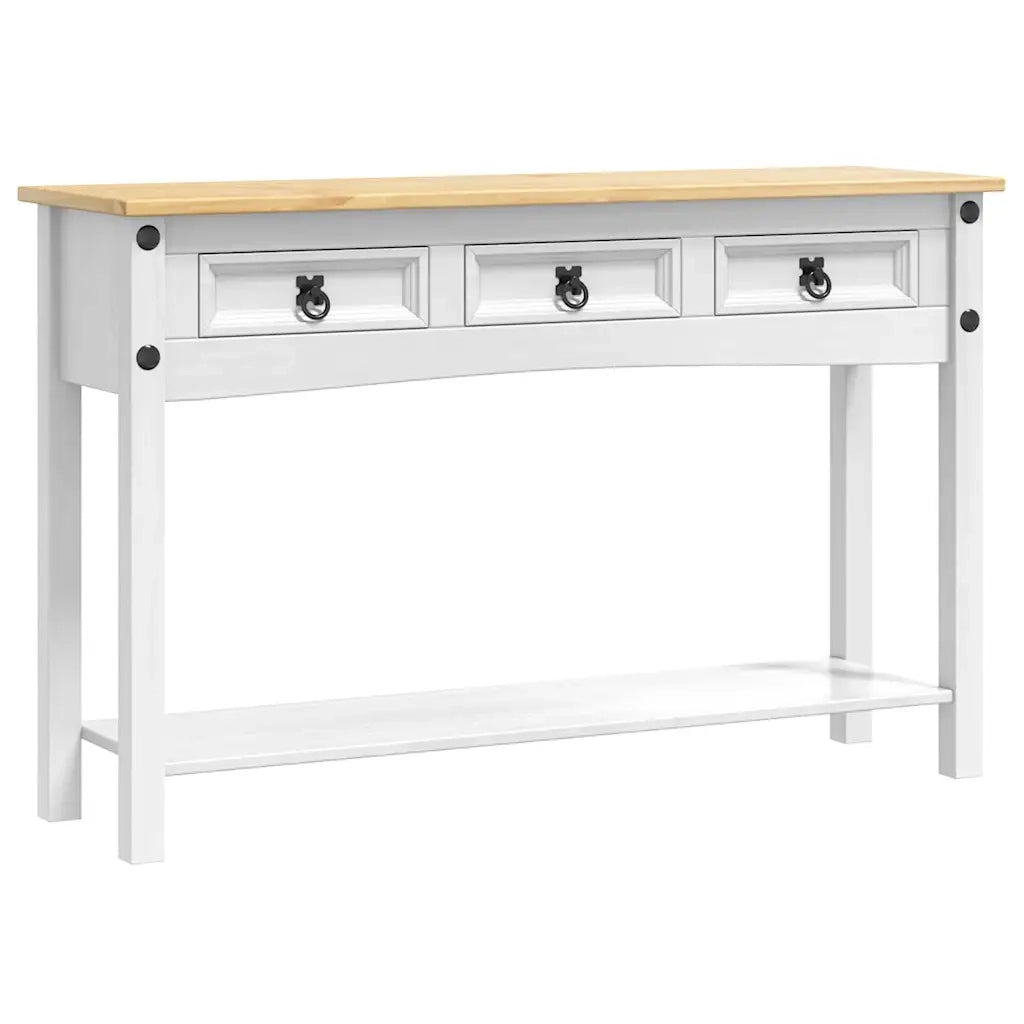 Tavolino Corona Bianco 114 x 34,5 x 73 cm Pino massello 42021195