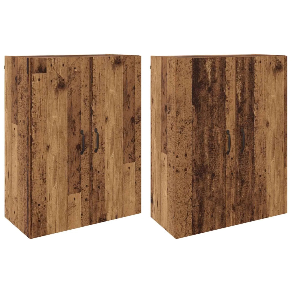 Mobiletto a muro 2 pcs Legno vecchio 69,5 x 34 x 90 cm 3394551