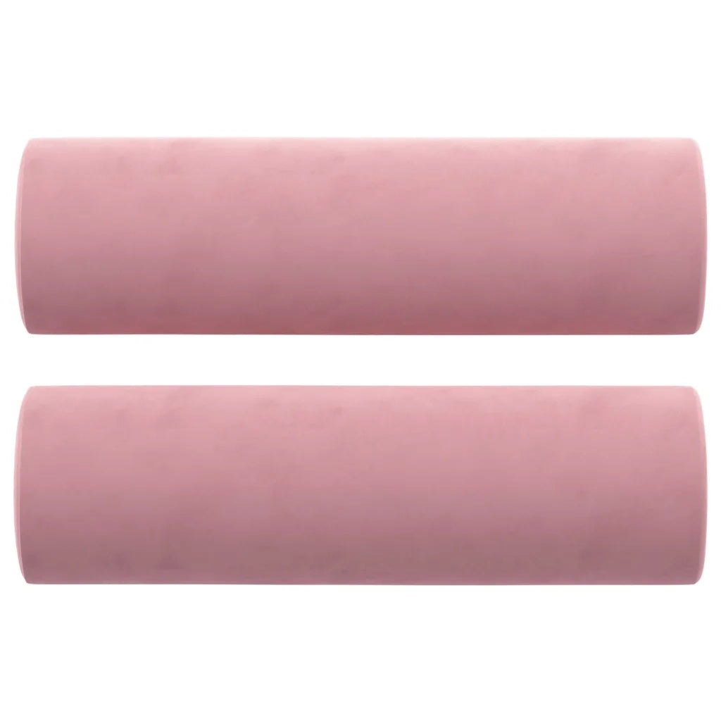 Divano a 3 Posti con Cuscini-Sofa 3 Posti con Cuscini Rosa 180 cm in Velluto 996147