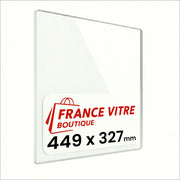 449 x 327 x 4 mm - Vetro per stufa a legna - vetro camino di ricambio - vetro per caminetto resistente al fuoco - France Vitre