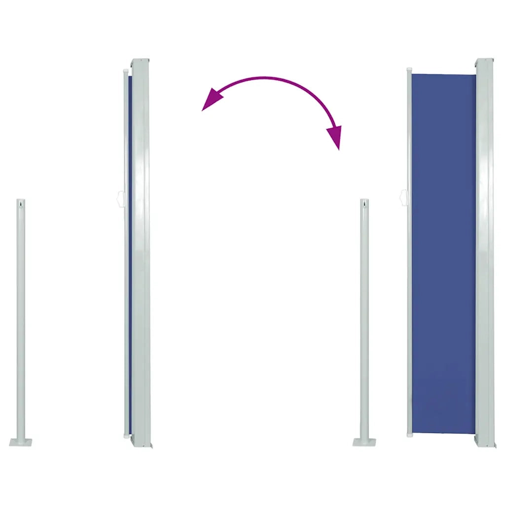 Tenda da Sole Laterale Retrattile-Tenda parasole per balcone 120 x 300 cm Blu