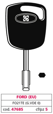 Silca CHIAVE PER AUTO FO21TE (G. VDE 0) FORD (EU) 5.00 pz