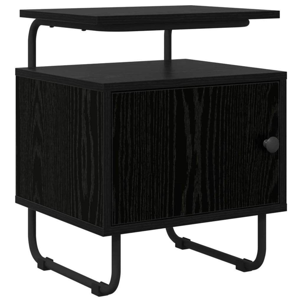 Armadio da Notte 2 pz Rovere Nero Legno ingegnerizzato 8007636