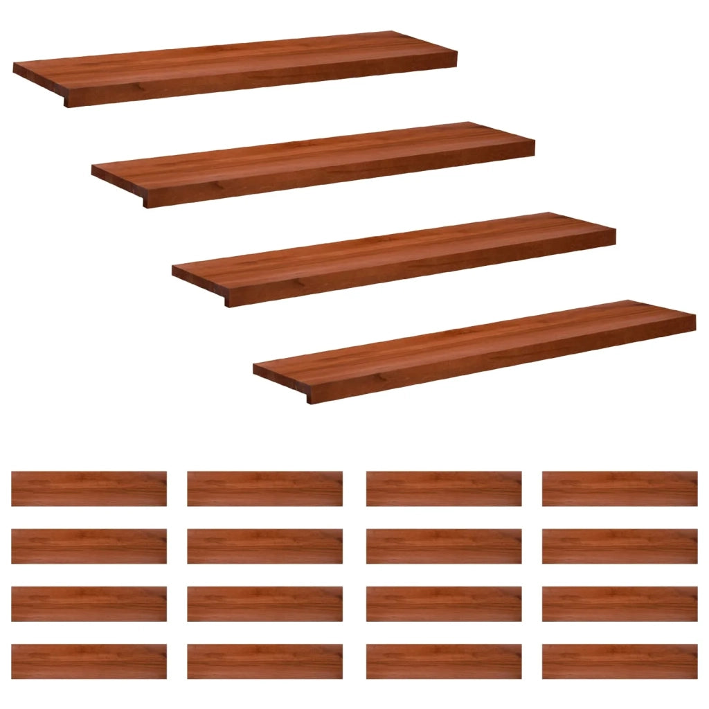 Tappeti per scale 20 pz 120 x 30 x 2 cm Marrone 3446519