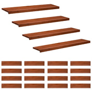 Tappeti per scale 20 pz 120 x 30 x 2 cm Marrone 3446519