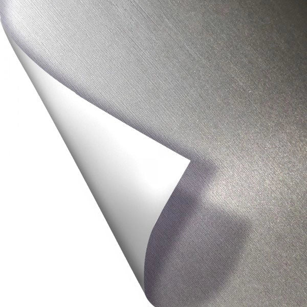 ARGENTO SPAZZOLATO - Pellicola decorativa adesiva larga base 122cm Misura: 122x1000 cm