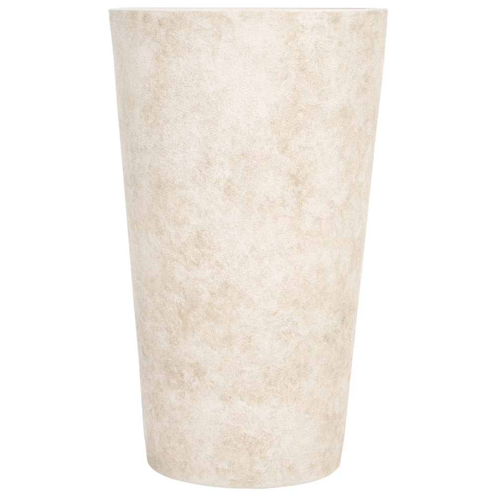 Vaso da fiori alto in pietra per giardino, per interni ed esterni 37x62 cm beige chiaro giardino terrazzo