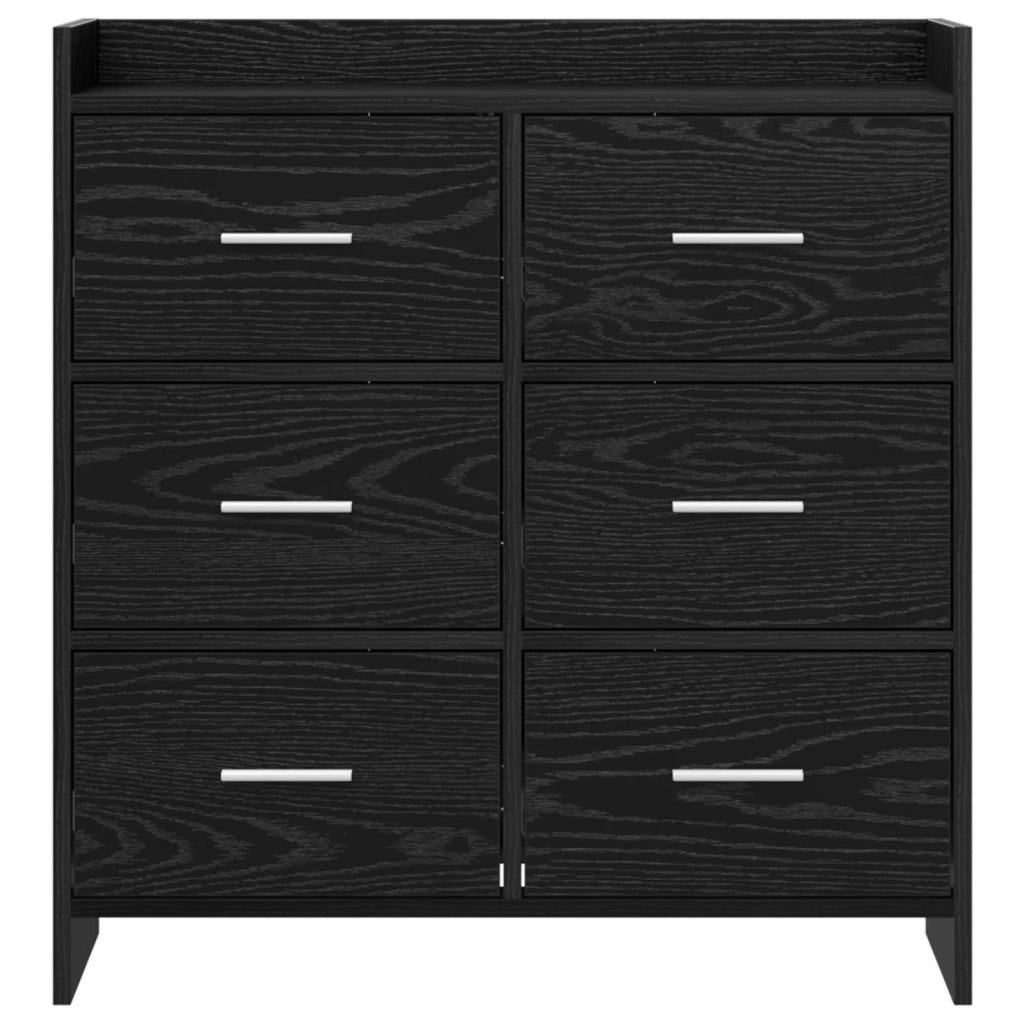 Credenza Rovere Nero 75 x 33 x 80 cm Legno ingegnerizzato 8011100
