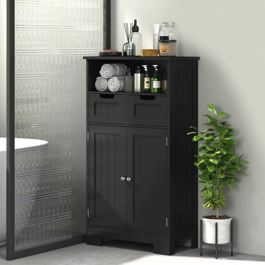Mobile Bagno Sottolavabo con Ante e Cassetti ¨C Minimal ¨C Nero