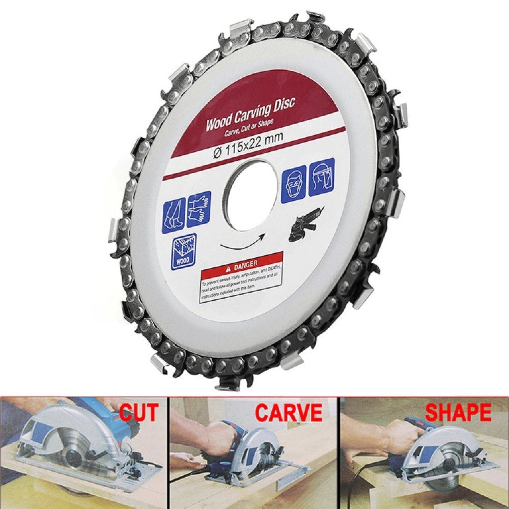 Trade Shop - Lama Disco Taglio Legno A Catena Per Smerigliatrice Angolare 125 X 22 Mm -
