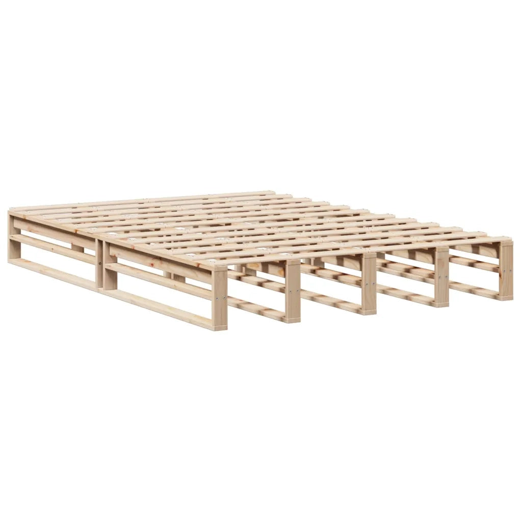Letto Libreria senza Materasso 140x200 cm in Legno Massello 3323875