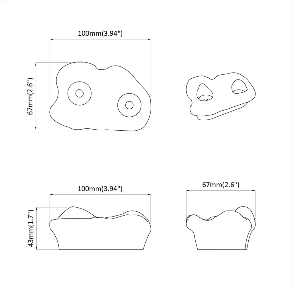 Presina da arrampicata 12 pz Blu 100 x 67 x 43 mm PP CFW8949146