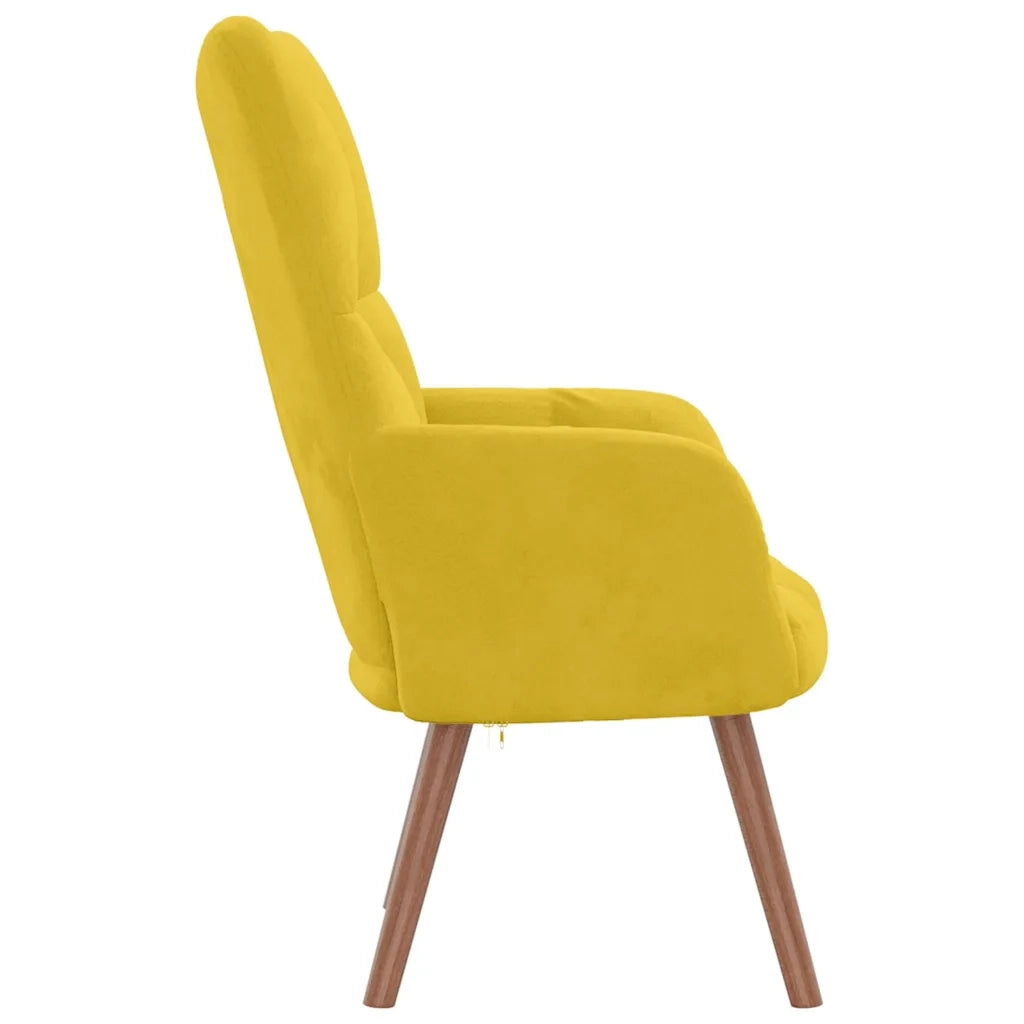 Sedia Relax Giallo Senape in Velluto 328058