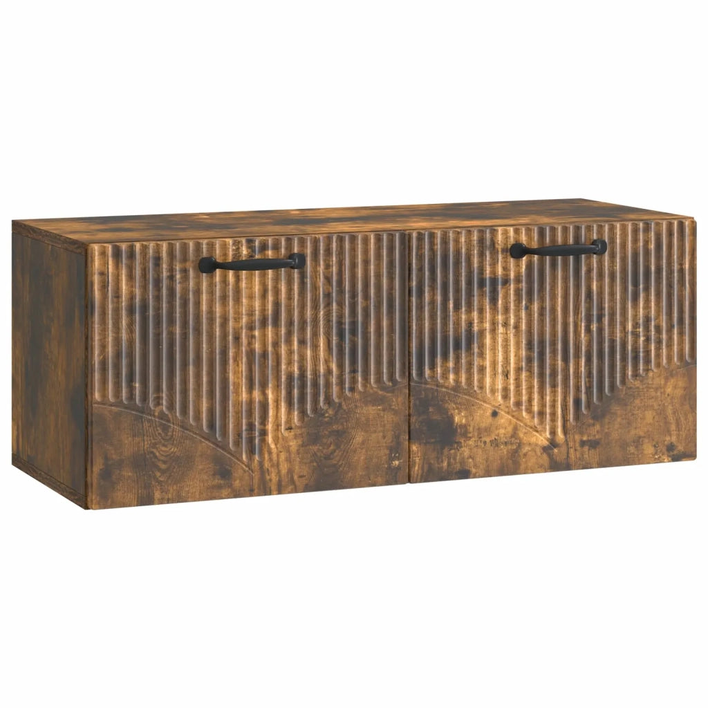 Mobile TV da Muro | Armadietto TV | Mobile Porta TV Rovere Fumo 78,5 x 31 x 30 cm