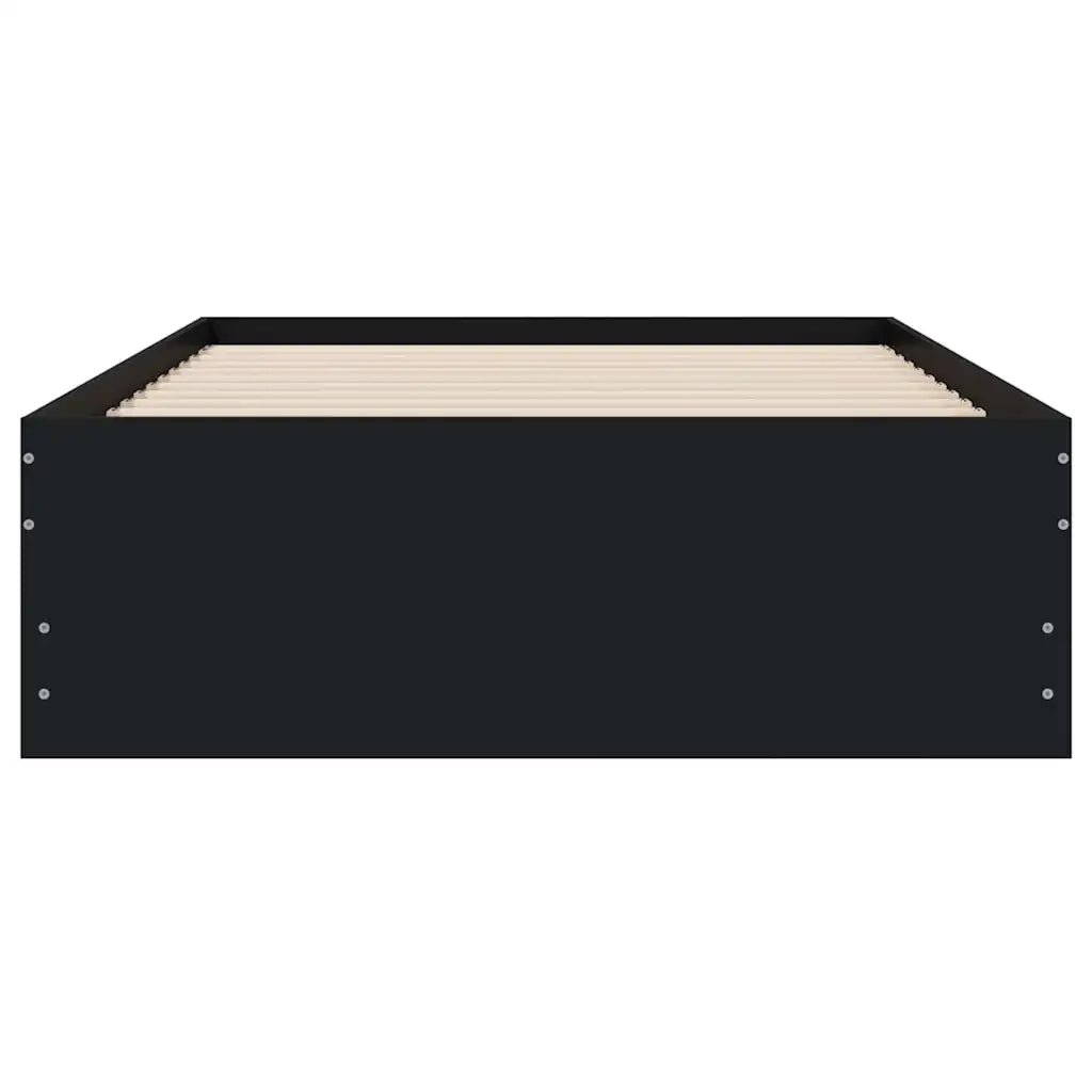 Giroletto con Cassetti Nero 90x190 cm in Legno Multistrato 3207323