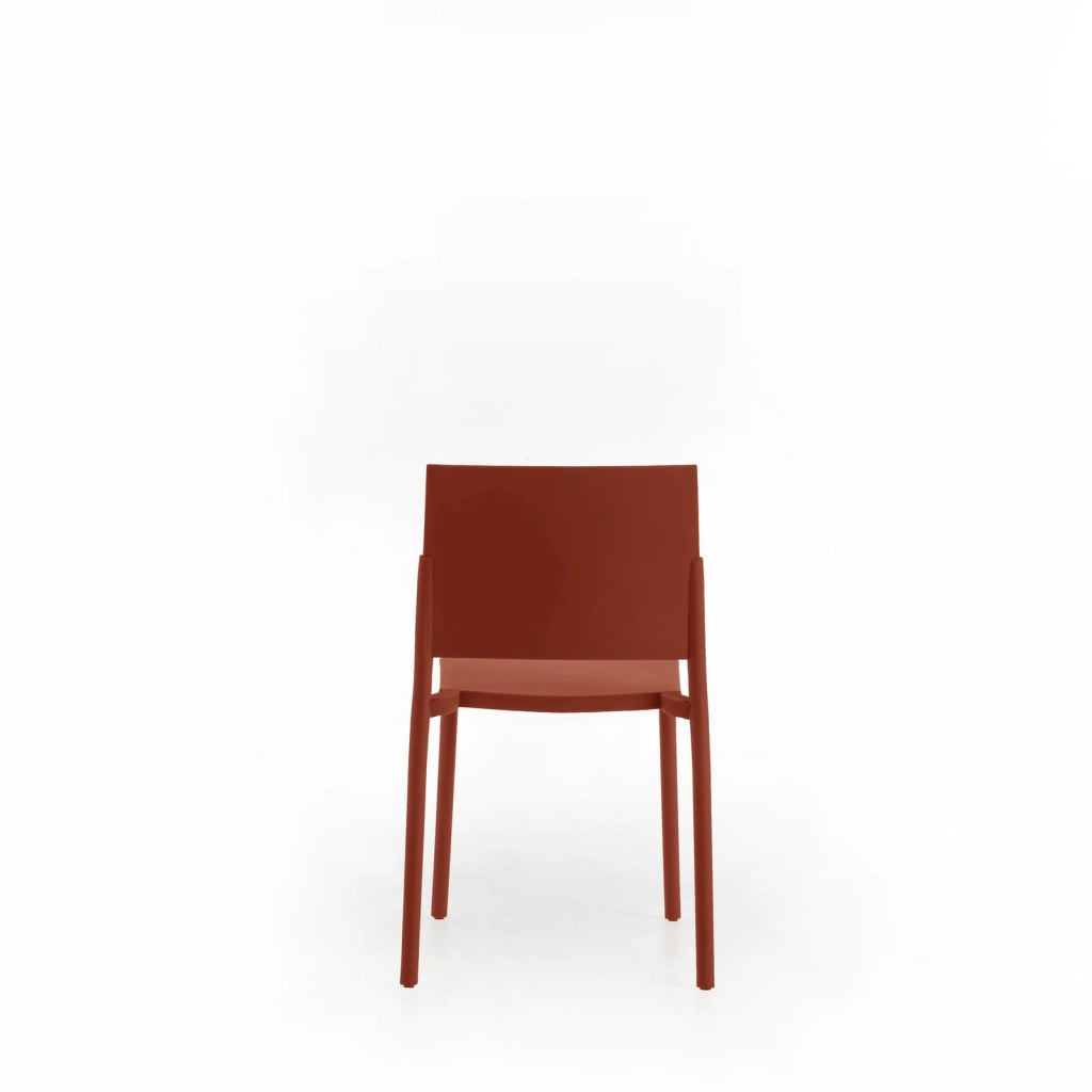 Set 4 Sedie 55x52,5xH81 cm in Polipropilene Venus Ruggine