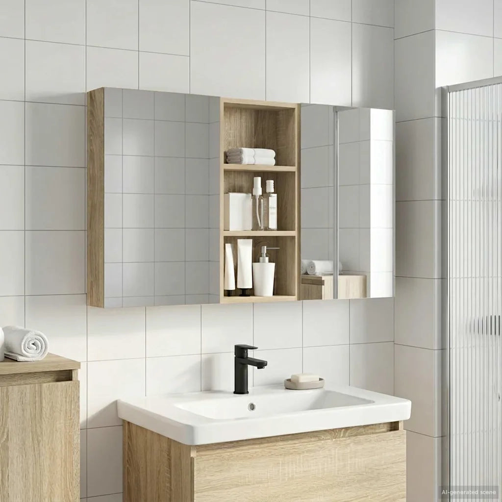 Set di Armadi da Bagno 3 pz 110 x 10,5 x 60,5 cm 3403714