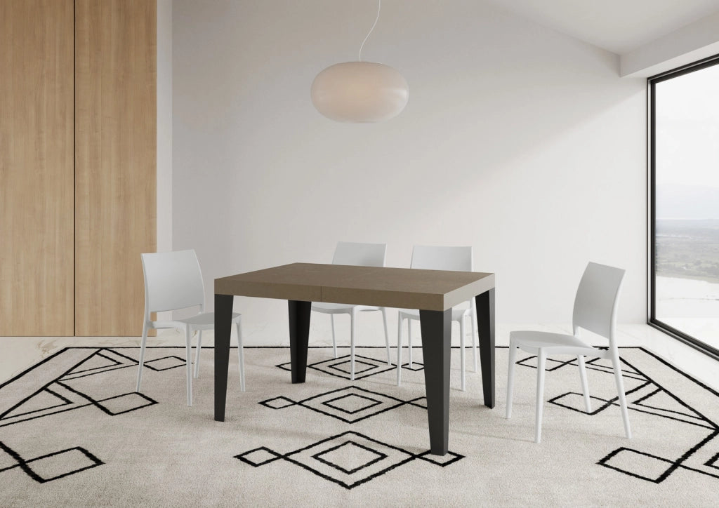 Tavolo allungabile 80x160/244 cm Flaris tortora telaio Antracite