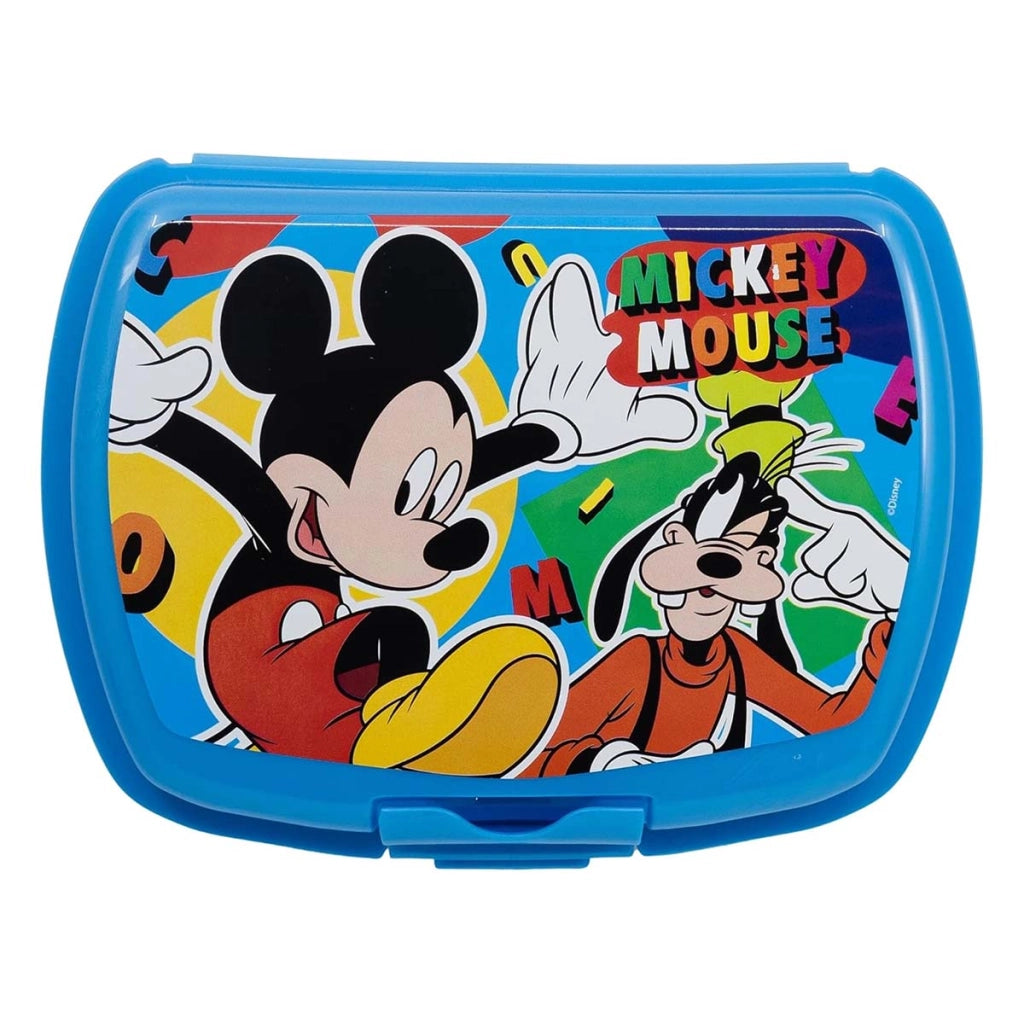 Contenitore per alimenti per bambini in plastica ultra resistente Celeste Mickey Mouse
