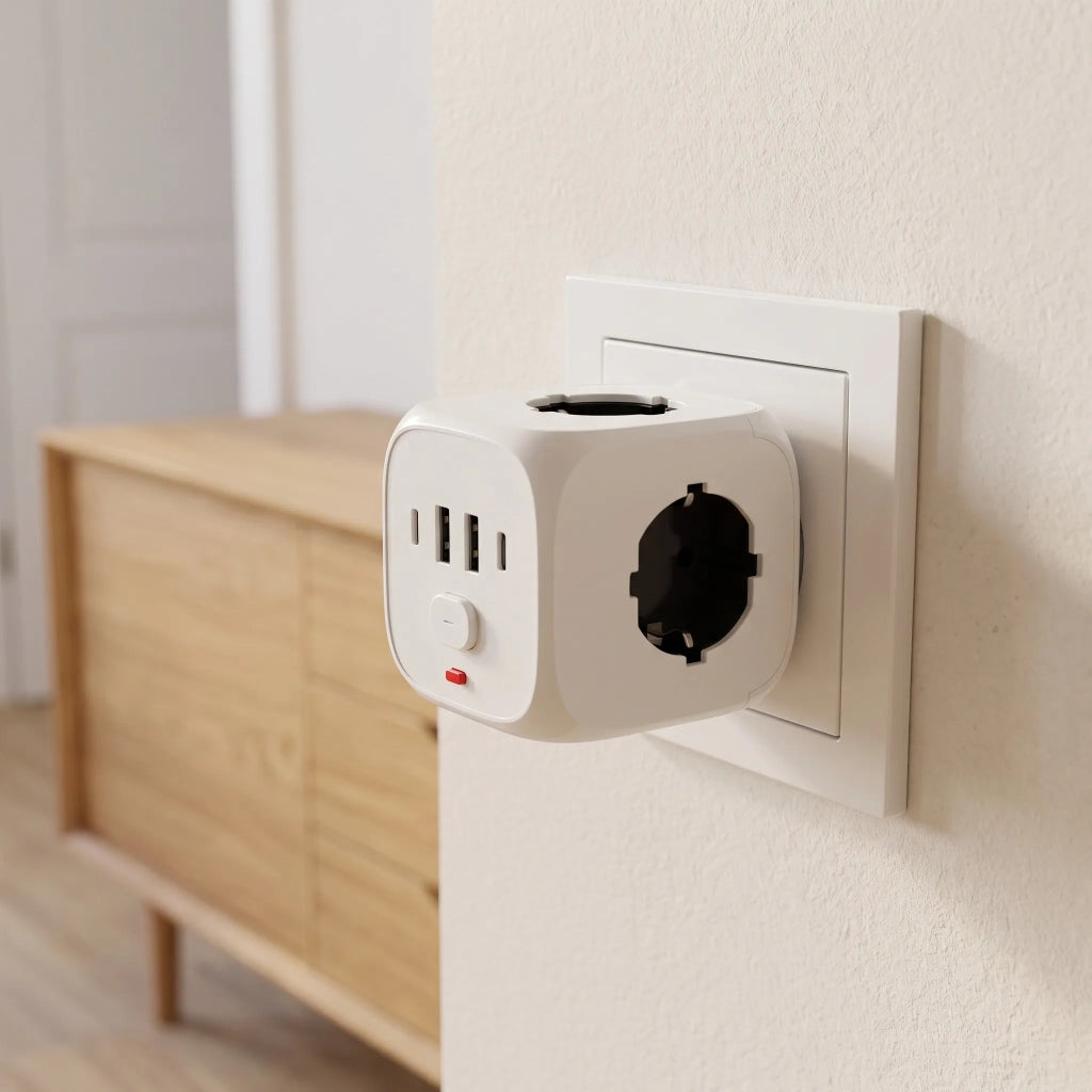 Adattatore Multipresa Cubico 7-in-1 Jnh019 White