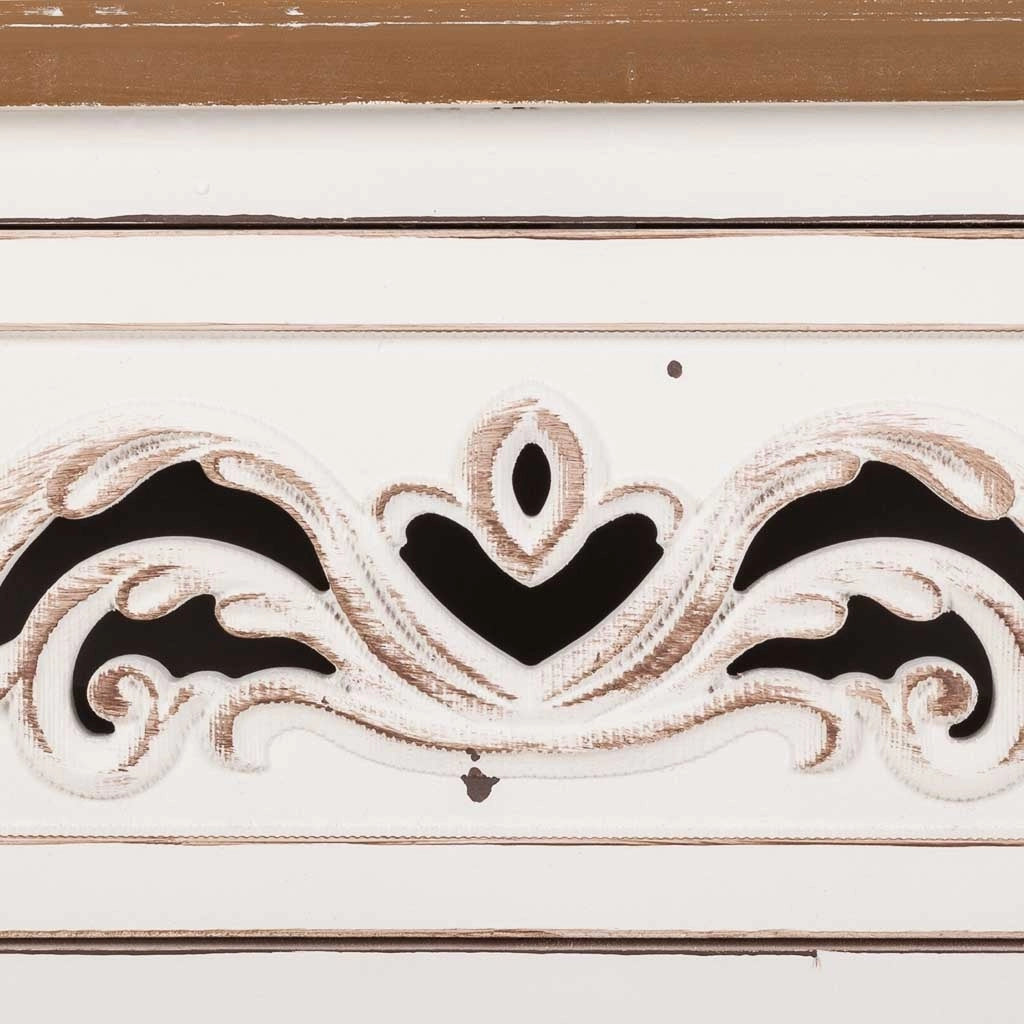 Comodino in legno bianco 48x38x62