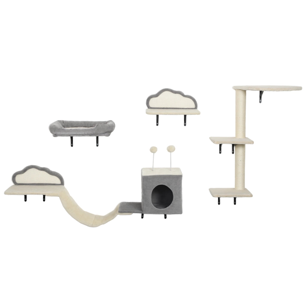 Set Tiragraffi da Parete in Sisal ¨C Minimal ¨C 4 Pezzi Beige