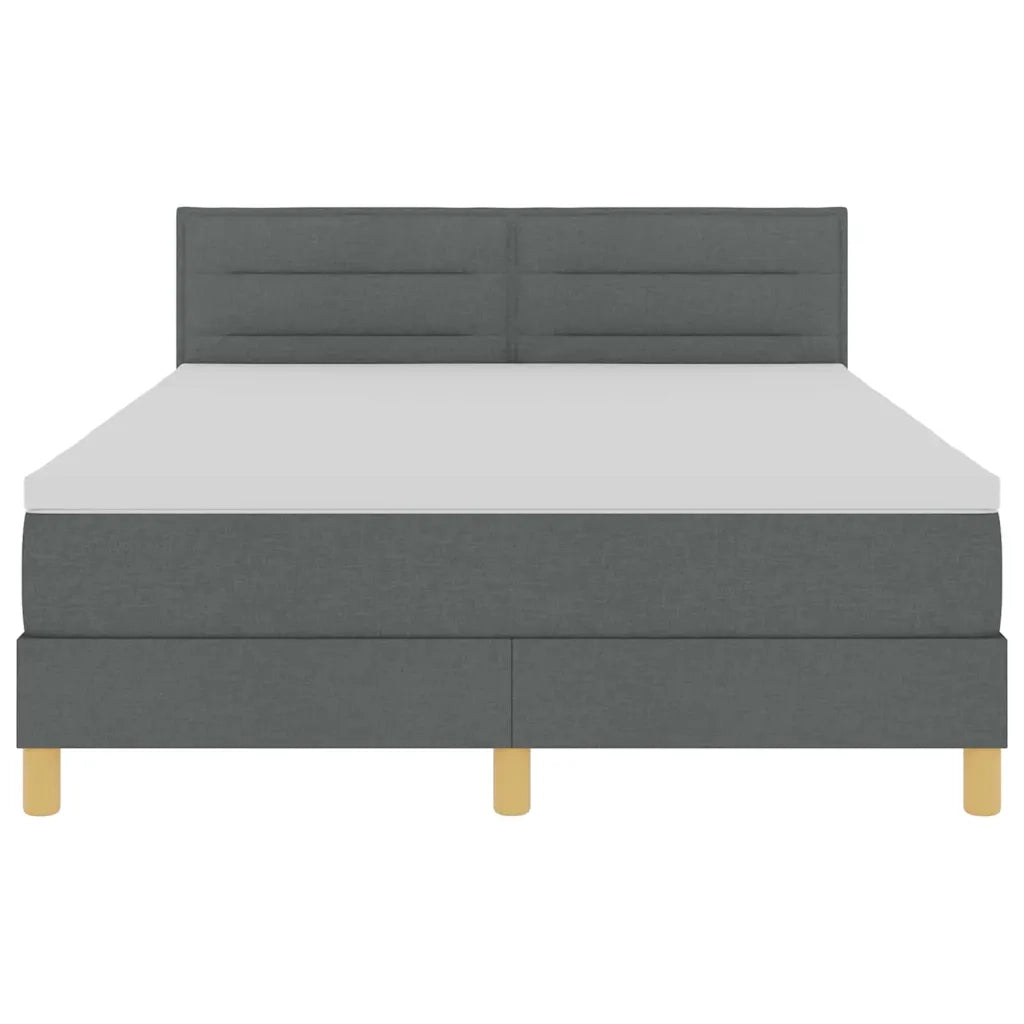 Letto a molle con cuscino Grigio scuro 160 x 200 cm Tessuto 3338854