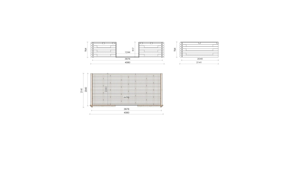 Veranda - 8 m2 - 4m x 2m - colore: naturale - DOM545 - ALTANKA