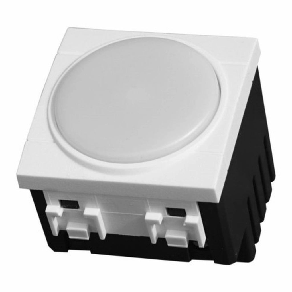 Serie Civile ETTROIT Bianco Compatibile Con Bticino Living Light (Lampada Led Segnapasso 2M 220V 4000K)