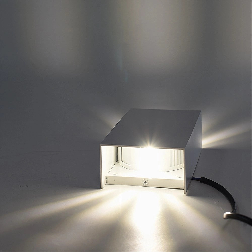 Trade Shop - Applique Led Esterno Rettangolare 10w Doppia Emissione Di Luce 3000k 4000k 640-b - -bianco Naturale      -