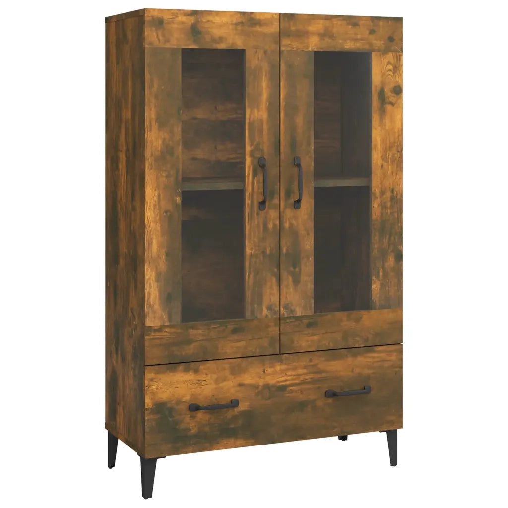 Credenza-Buffet-Armadio da cucina Rovere Fumo 70x31x115 cm in Legno Multistrato 831564