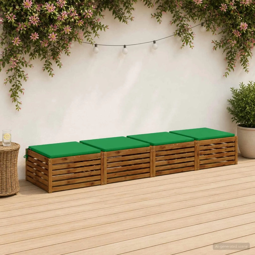 Cuscini per Sedia in 4 Pezzi SOEST 4 pz 100% Poliestere Verde 944800