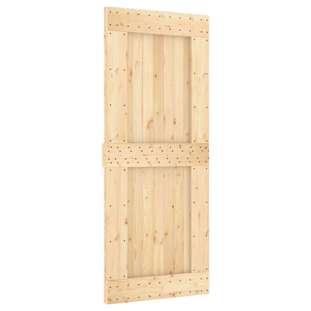 Porta scorrevole Naturale e Nero 85 x 210 cm 3445160
