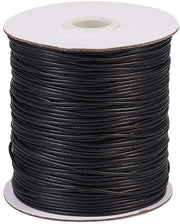 Cordone in Poliestere 0,5 mm - 200 Yards/rol - Nero - Impermeabile - Per Gioielli - Attività Ricreative - Resistente ai Colpi - Cordone per Gioielli