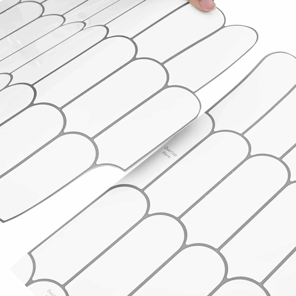 Piastrella Piuma 20 pcs Bianco e Grigio 30 x 30 cm 42046196