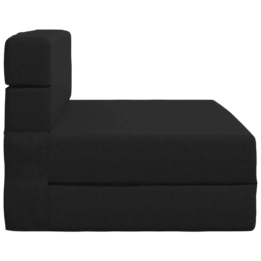Divano letto | Sof¨¤ letto | Letto singolo Pieghevole Nero 70 x 80 x 60 cm Tessuto
