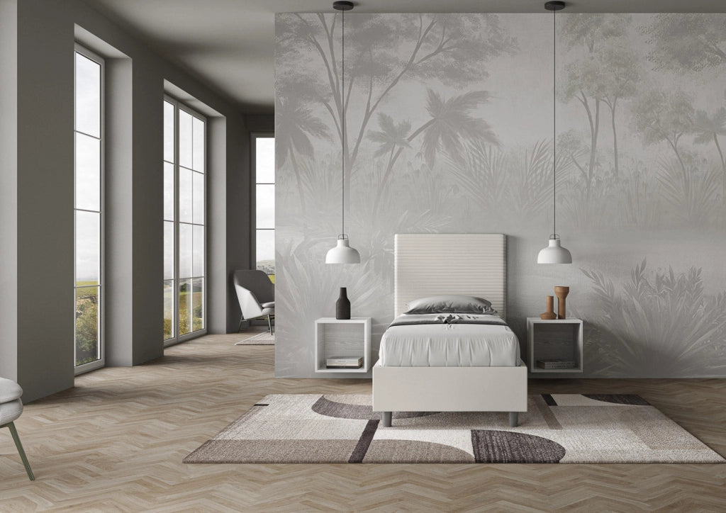 Letto Singolo 80x200 cm con Rete Focus Bianco