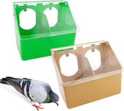 Due Pezzi di Doccia per Uccelli in Plastica – Due Fori – Adatto per Piccioni, Pappagalli e Piccoli Uccelli