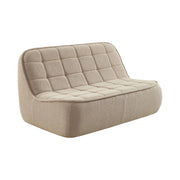 Poltrona in bouclé testurizzato, 2 posti, beige