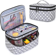 Organizzatore per accessori da cucito - Cassetto bifacciale per fili, aghi e altro