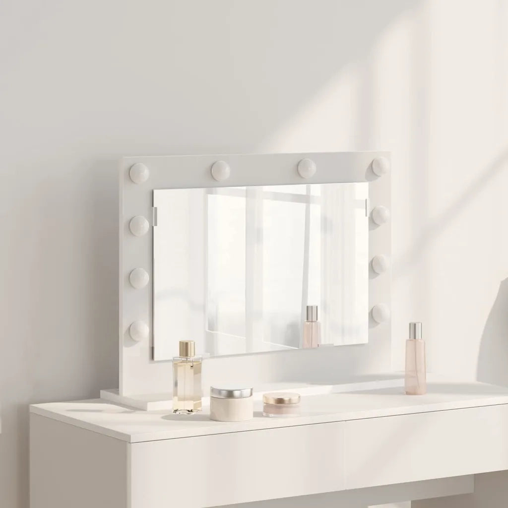 Specchio da Vanit¨¤ Rettangolare Bianco 60 x 45 x 18 cm