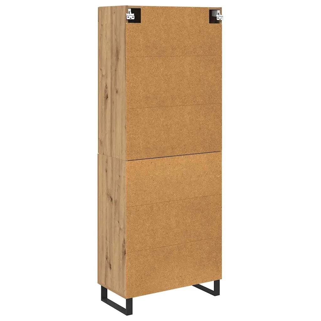 Credenza 2 pcs Rovere artigianale Legno multistrato 3415996
