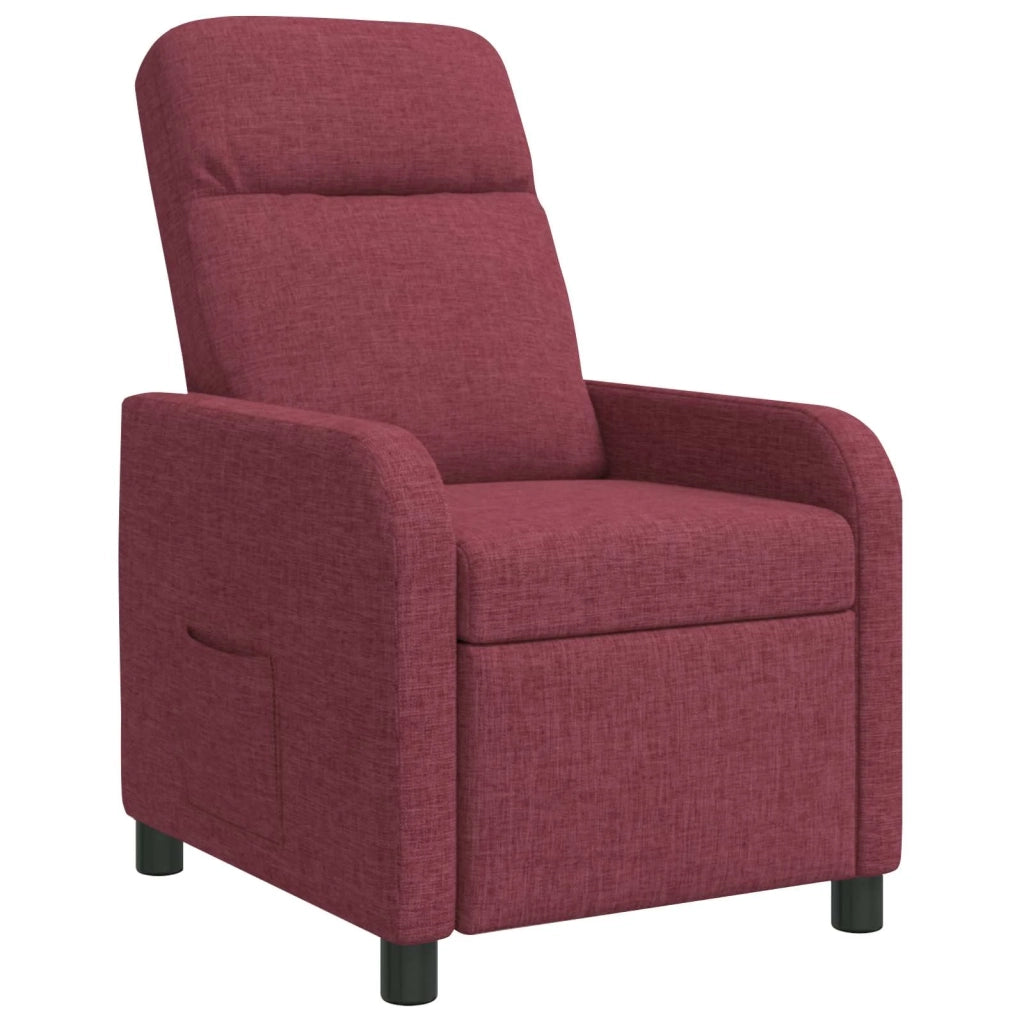 Divano Sedia-Poltrona reclinabile Rosso Vino Tessuto 687249